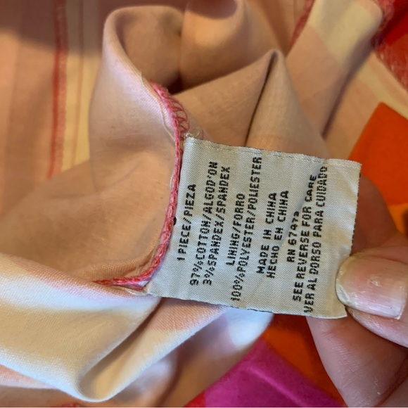 Julian Taylor New York Vibrant Pink and Orange Geometric Dress - Picture 5 of 9